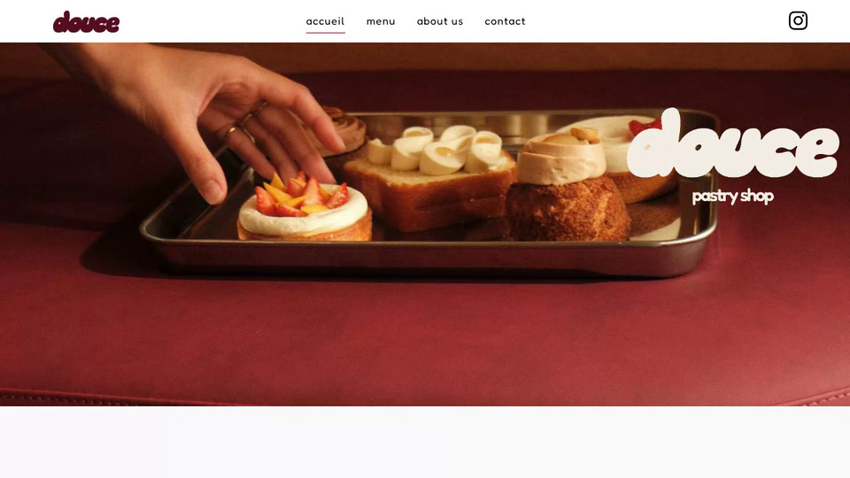 Capture d'écran du site douce
