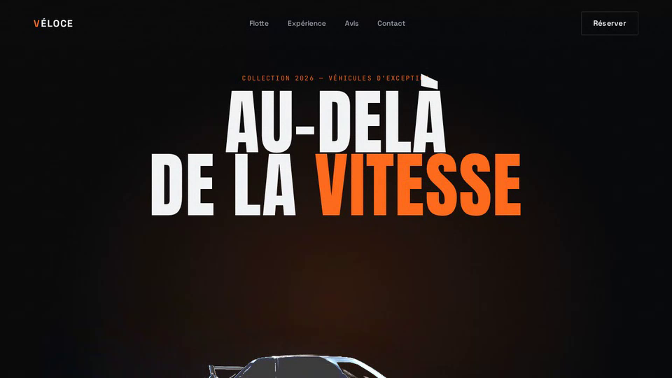 Capture d'écran du site Véloce